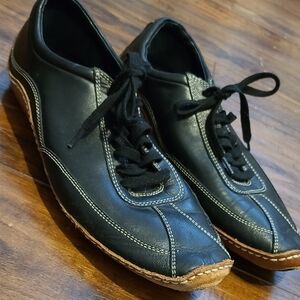Men's Black Leather Casual Shoes